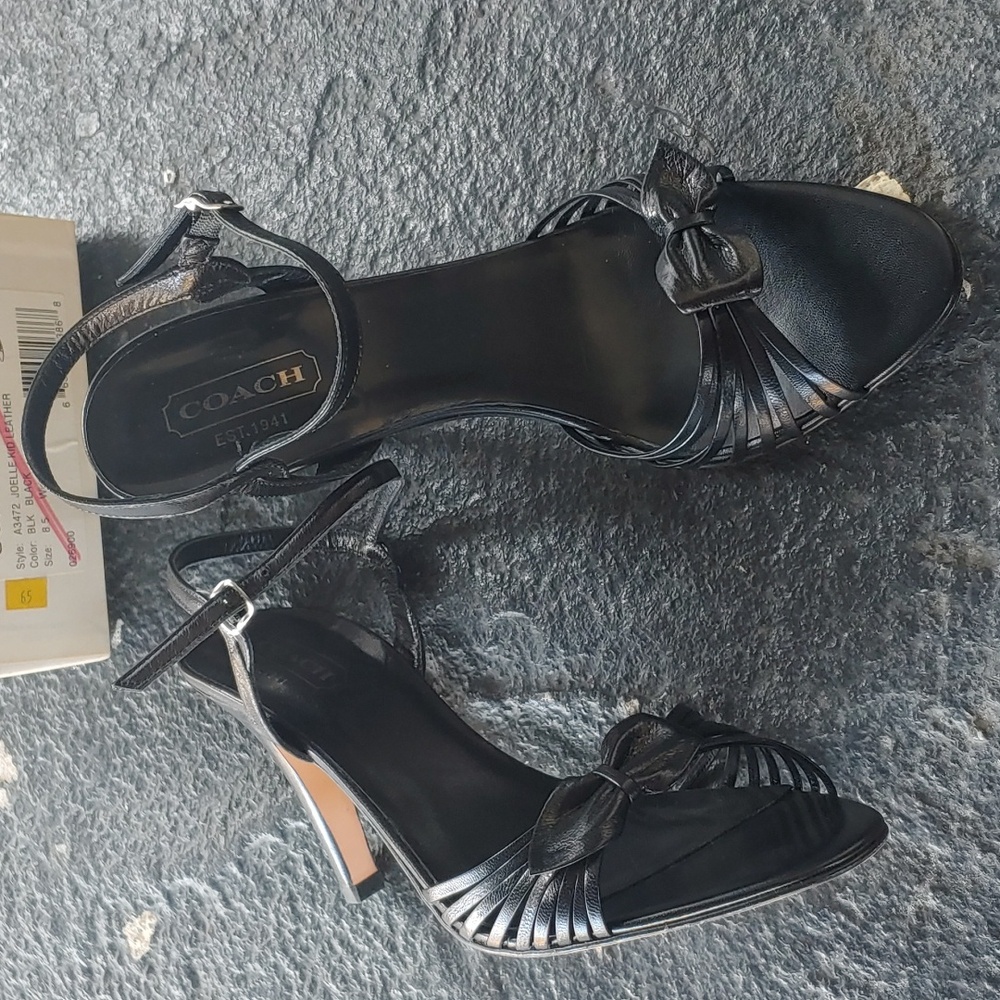 Coach Women's Black High Heel Shoe - Picture 2 of 9